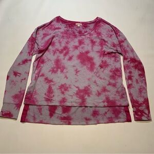 Juicy Couture Women's Sleep Shirt Long Sleeve Pink Camo Large Thumb Hole